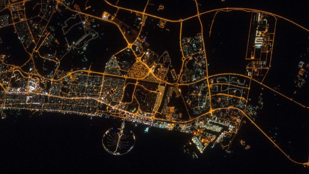 Palm Jumeirah Desde la Estación Espacial Internacional